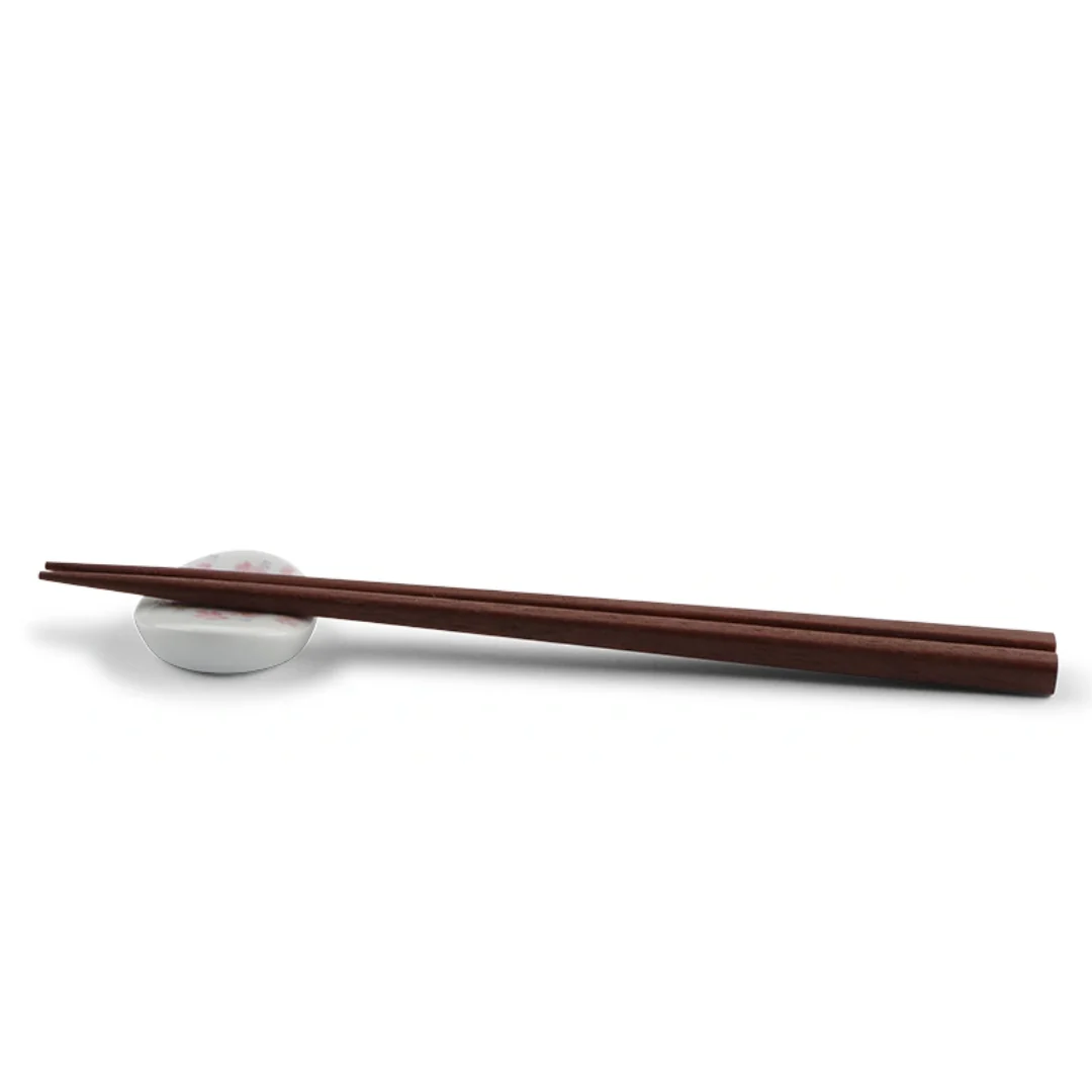 Round Ceramic Chopstick Rest - Cherry Blossoms - Image 2